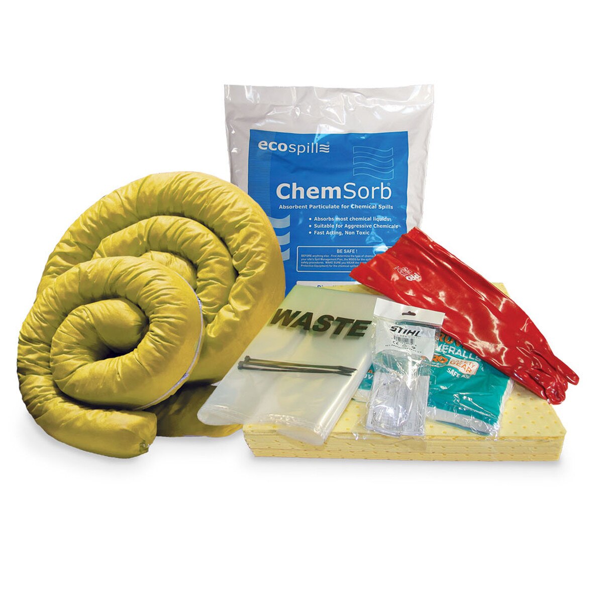 HZW100-RS Re-stock Pack 100L Chemical Spill Kit | Hazchem Spill Kits | Best way to re-stock spill kit | cheap spill kits | Ecospill Brisbane Sydney Melbourne Perth Adelaide Canberra NSW QLD North QLD